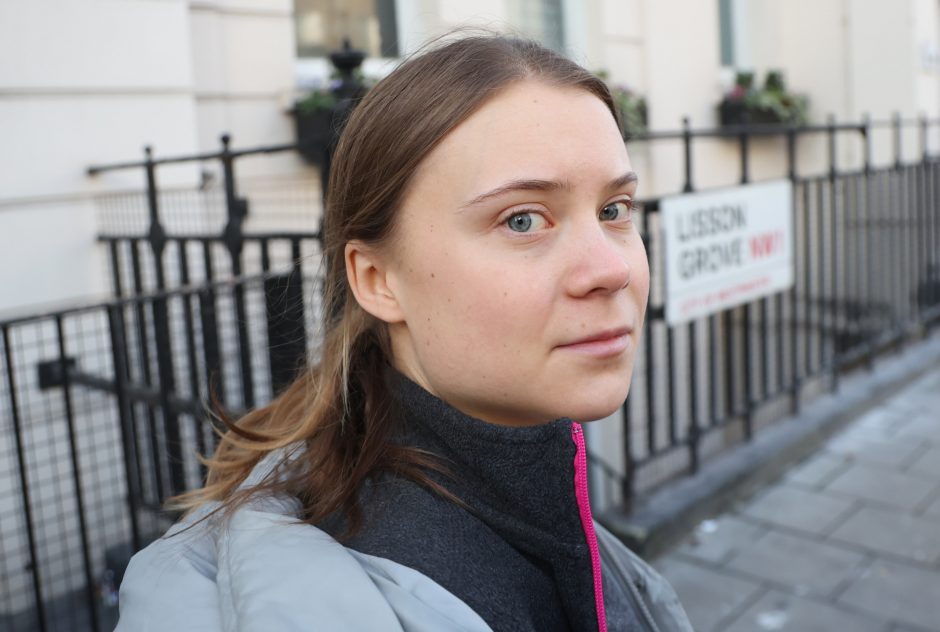 Klimato aktyvistė G. Thunberg stojo prieš teismą Londone