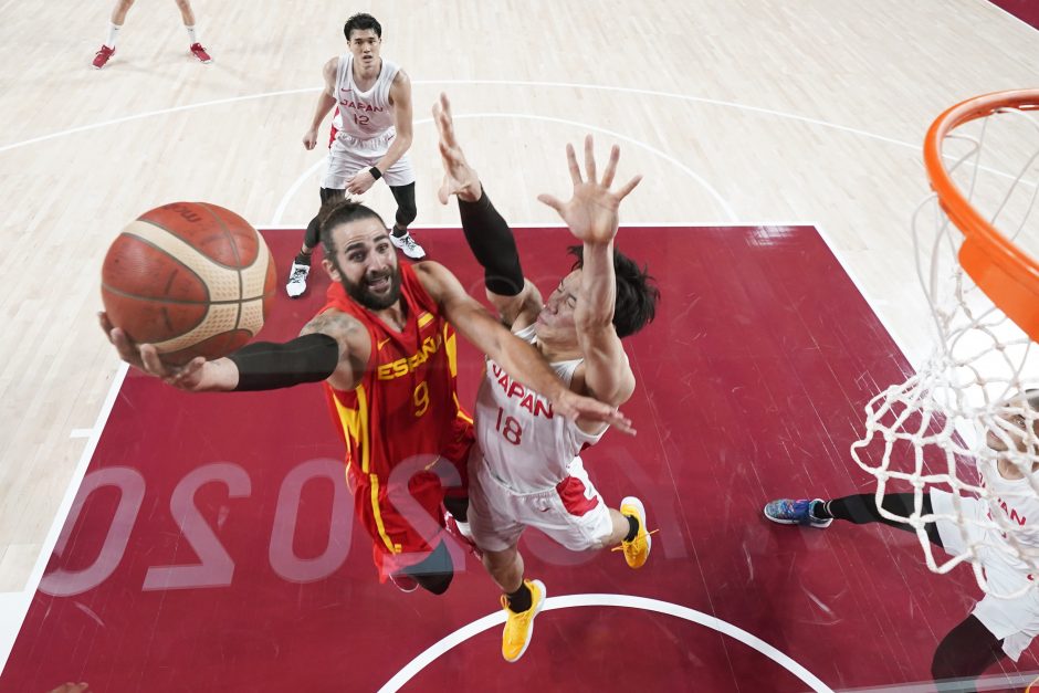 Olimpiniame krepšinio turnyre ispanai nugalėjo šeimininkus japonus