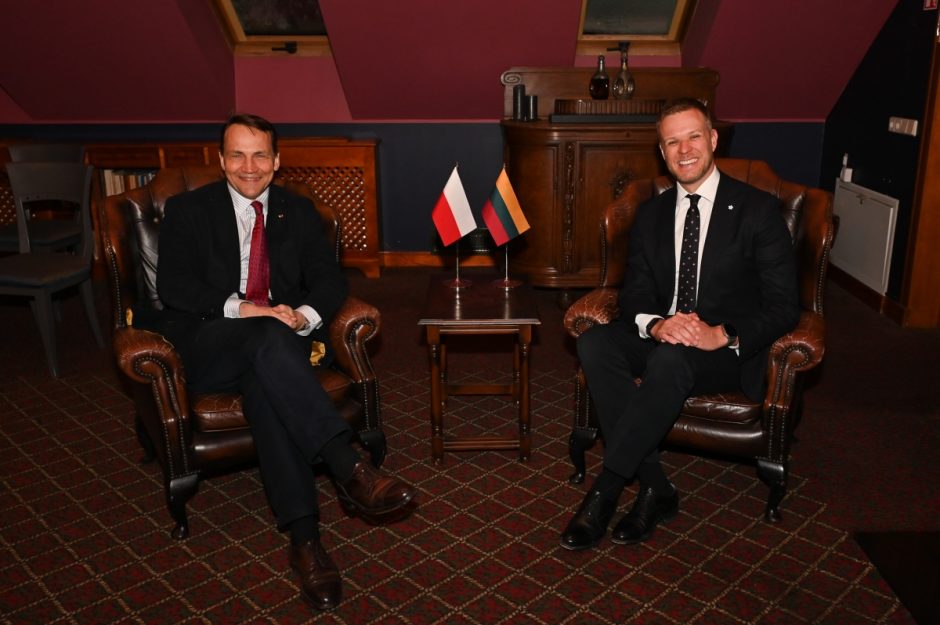 G. Landsbergis su Lenkijos kolega aptarė paramą Ukrainai, sankcijas Rusijai, Baltarusijai