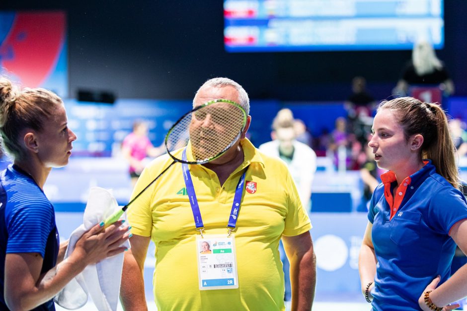 Lietuvos badmintonininkės Europos žaidynėse startavo pralaimėjimais