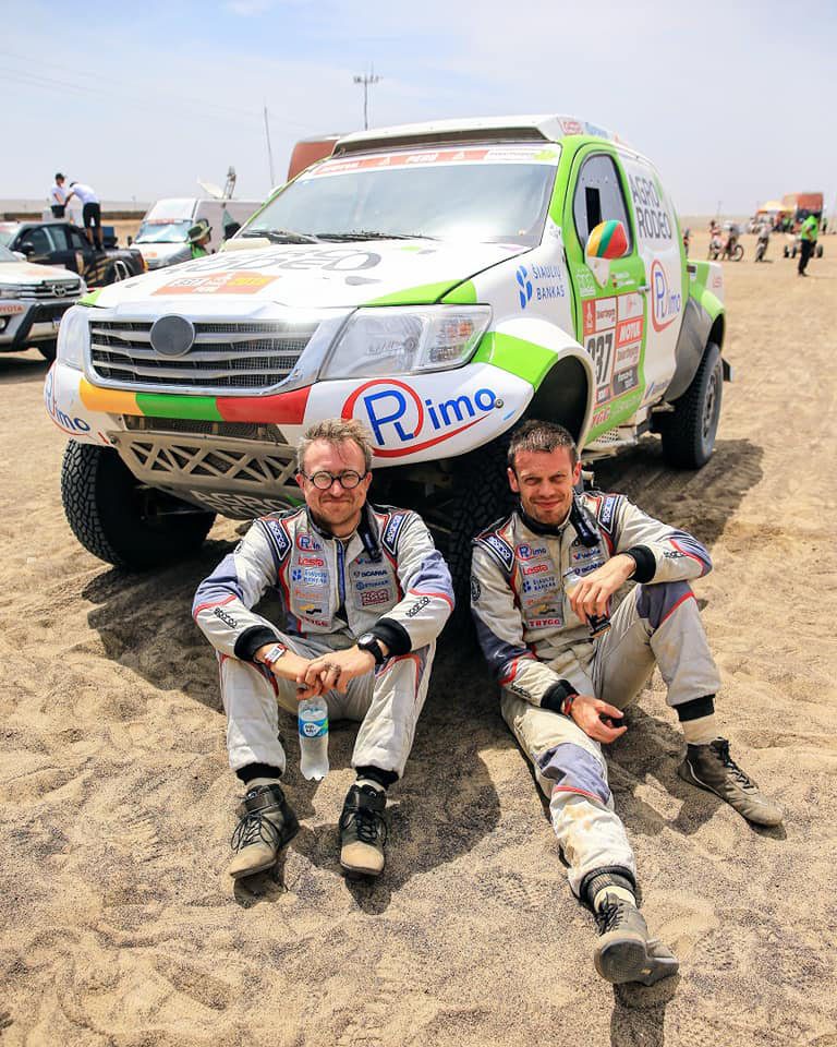 B. Vanagas trečiajame Dakaro ralio etape – 10-as, V. Žala – 13-as