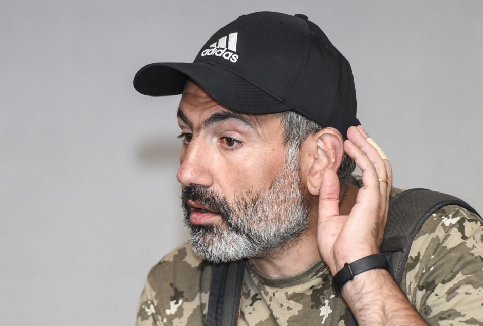 Armėnijos protestų lyderis Pašinianas suimtas, policija tai neigia 