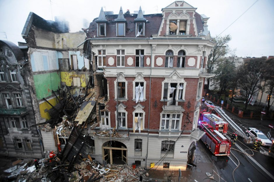 Gyvenamajame name Katovicuose sprogo dujos, yra sužeistųjų