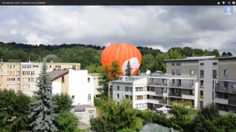 Vilniuje - avarinis oro baliono nusileidimas tarp daugiabučių (papildyta)