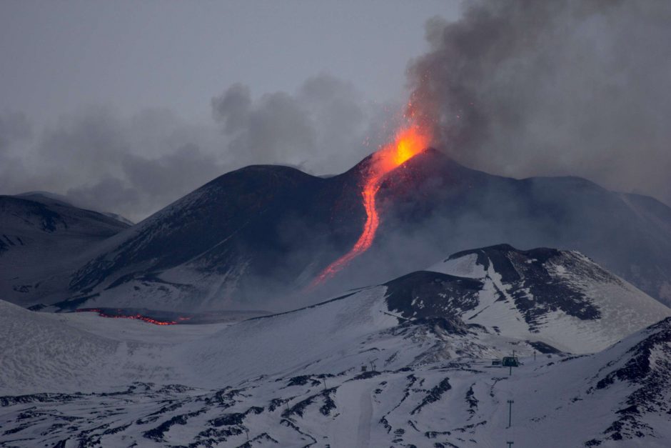 Sicilijoje išsiveržė Etnos ugnikalnis