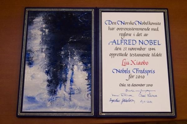 Nobelio taikos premijos teikimas: laureato vietoje - tik jo nuotrauka
