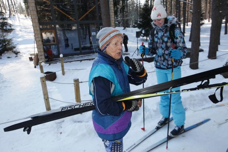 Dešimt kilometrų slidėmis mišku – su šypsenomis ir cinamono arbata