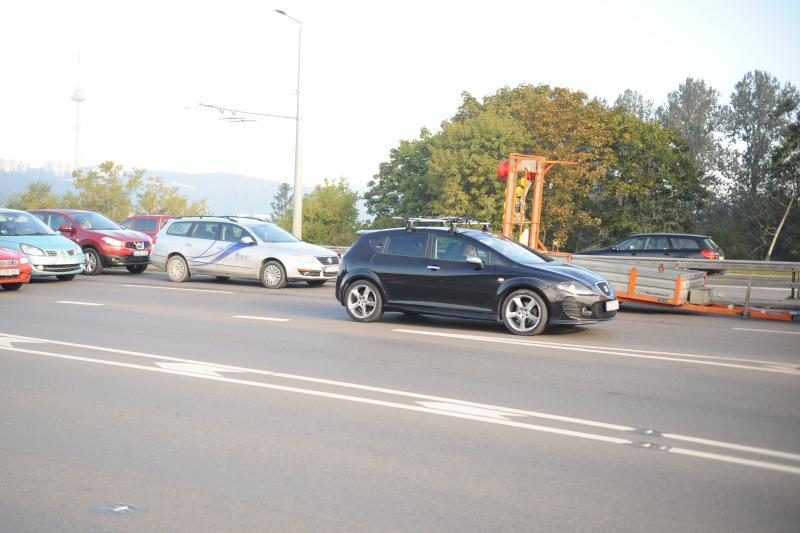 Vilniuje susidūrė penki    automobiliai 