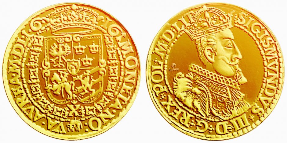 Z. Vazos 450-ųjų gimimo metinių proga – auksinių monetų replikos