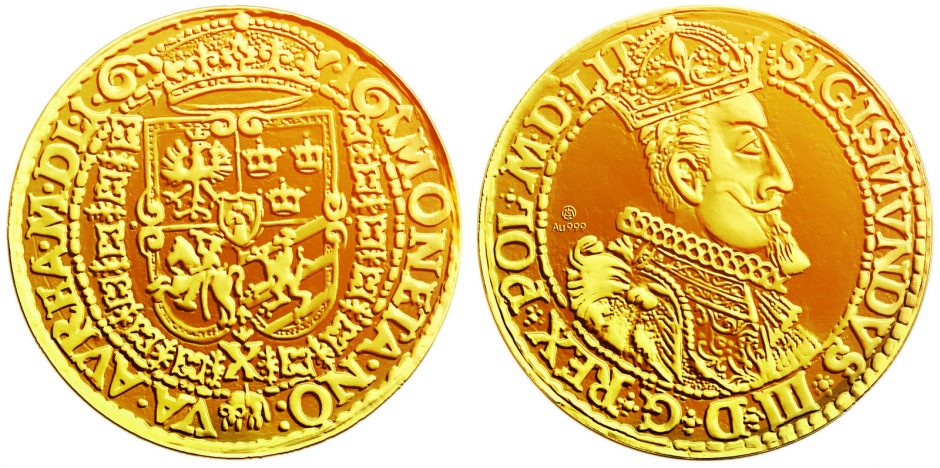 Z. Vazos 450-ųjų gimimo metinių proga – auksinių monetų replikos