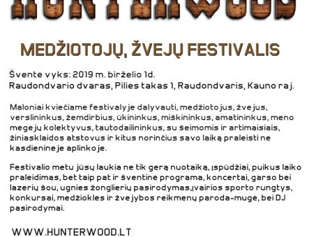 Skelbimas - HUNTERWOOD 2019