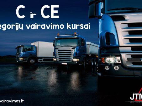 Skelbimas - C,CE kategorijų vairavimo kursai Vilniuje