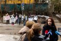 Piketuotojai Vilniuje susirinko palaikyti streikuojančių „Achemos“ darbuotojų
