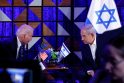 Joe Bidenas (kairėje) ir Benjaminas Netanyahu