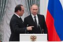 Francois Hollande&#039;as (kairėje) ir Vladimiras Putinas (dešinėje)