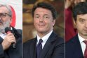 Pretendentai: M.Emiliano, M.Renzi ir A.Orlando