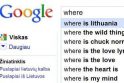 Pirmas tarp &quot;Google&quot;: Where is Lithuania