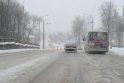 Lietuvoje eismą sunkina sniegas ir plikledis
