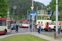 Vilniuje valandą buvo paralyžiuotas troleibusų eismas