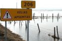 Potvynis pamaryje: kelyje į Rusnę vanduo pakilo iki 90 cm