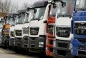 Lenkijoje netoli Lietuvos sienos dėl sniego sunkvežimiai įstrigę spūstyse