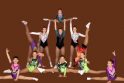 Tauro sporto mokykloje - aerobinės gimnastikos čempionatas
