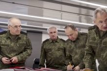 Rusija: gynybos ministras aplankė Rusijos karius Ukrainoje
