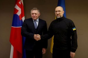 Karą Kyjive neigiantis Slovakijos premjeras atvyko į Ukrainą