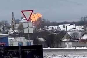 Rusijos gubernatorius: visi Belgorodo srityje nukritusiame lėktuve buvę žmonės žuvo