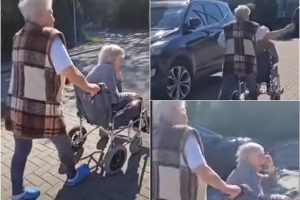 Siaubas: gatvėje moteris talžė neįgalią senolę