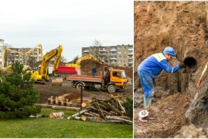 Apie vandentiekio avariją prie „Girstučio“: trasa turėjo eiti kiek kitoje vietoje