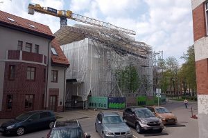 Pasienio rinktinės pastato statyba Klaipėdoje įsibėgėjo