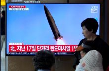 Šiaurės Korėja paleido trumpojo nuotolio balistinių raketų