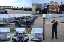 Prie valstybės sienos VSAT pareigūnai patruliuos ir su naujais keturračiais