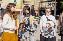 Vilniuje akcijos metu simboliškai „išlaisvinti“ 35 Baltarusijoje kalintys žurnalistai